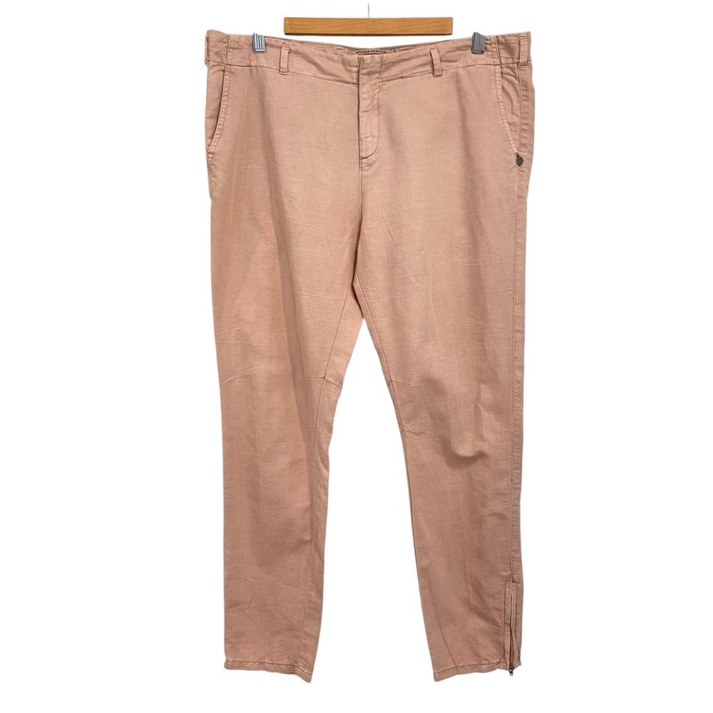 La Maison Scotch powder pink crop trousers pants medium rise linen cotton size 4